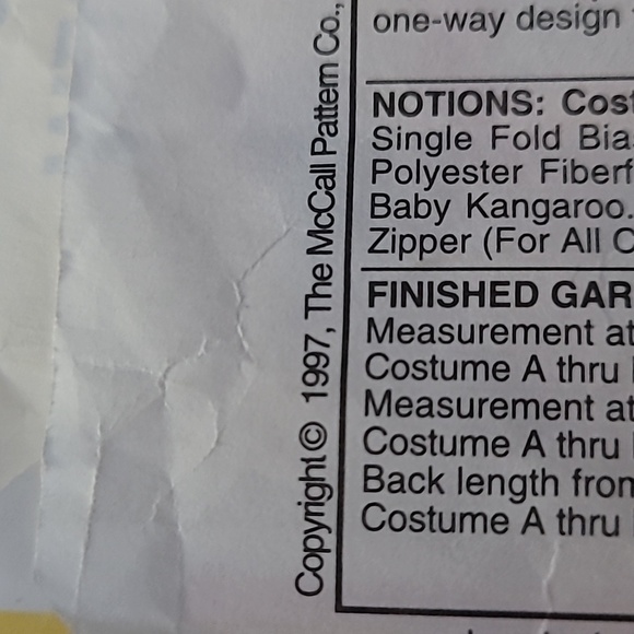 McCall's Adult Kids Animal Costumes Sewing Pattern 8953 Used 1997 Vintage - Picture 4 of 7